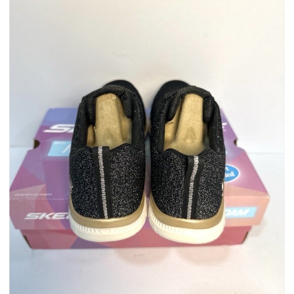 Skechers Women’s Size 9 Black Memory Foam Sneakers Machine Washable Vegan NIB - Picture 4 of 9